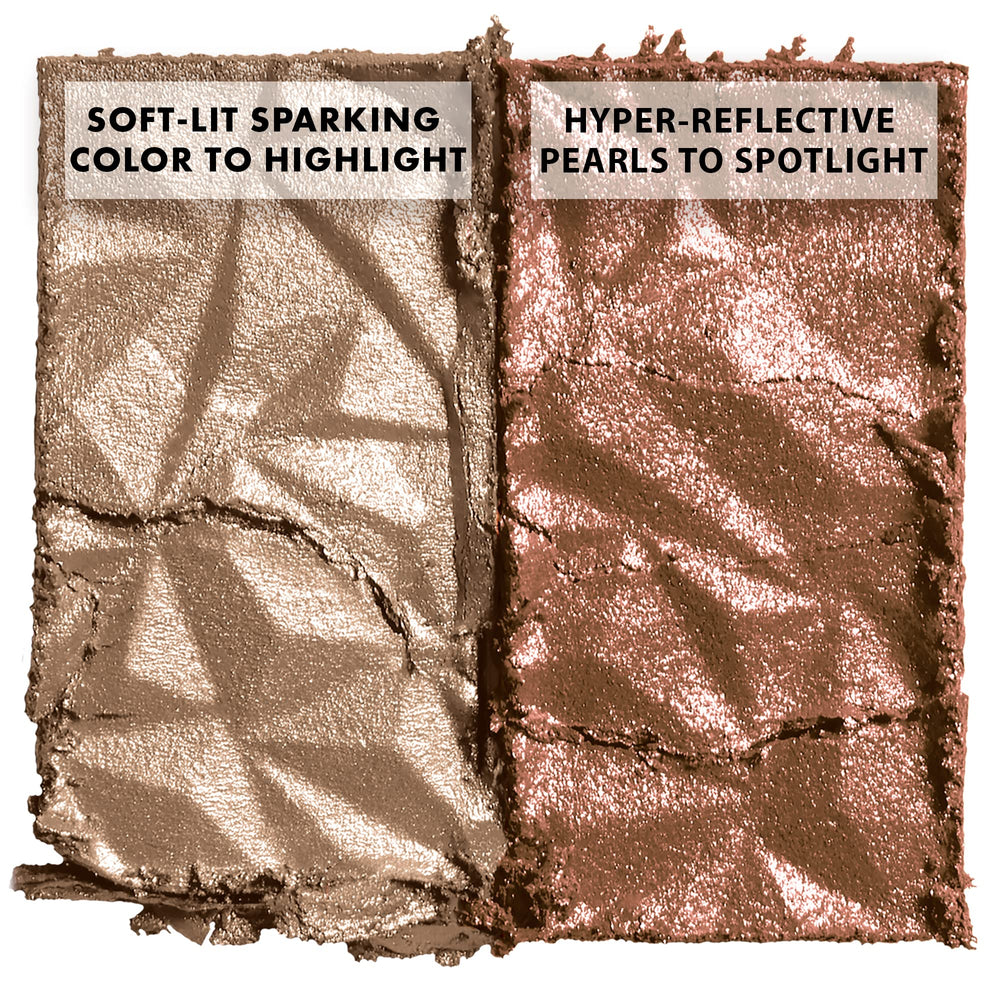 NYX Born To Glow icy highlighter duo hyper-reflective pearl shade adds spotlight