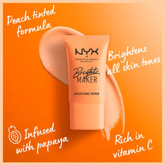 Nyx Bright Maker Primer papaya extract texture ready to smooth skin