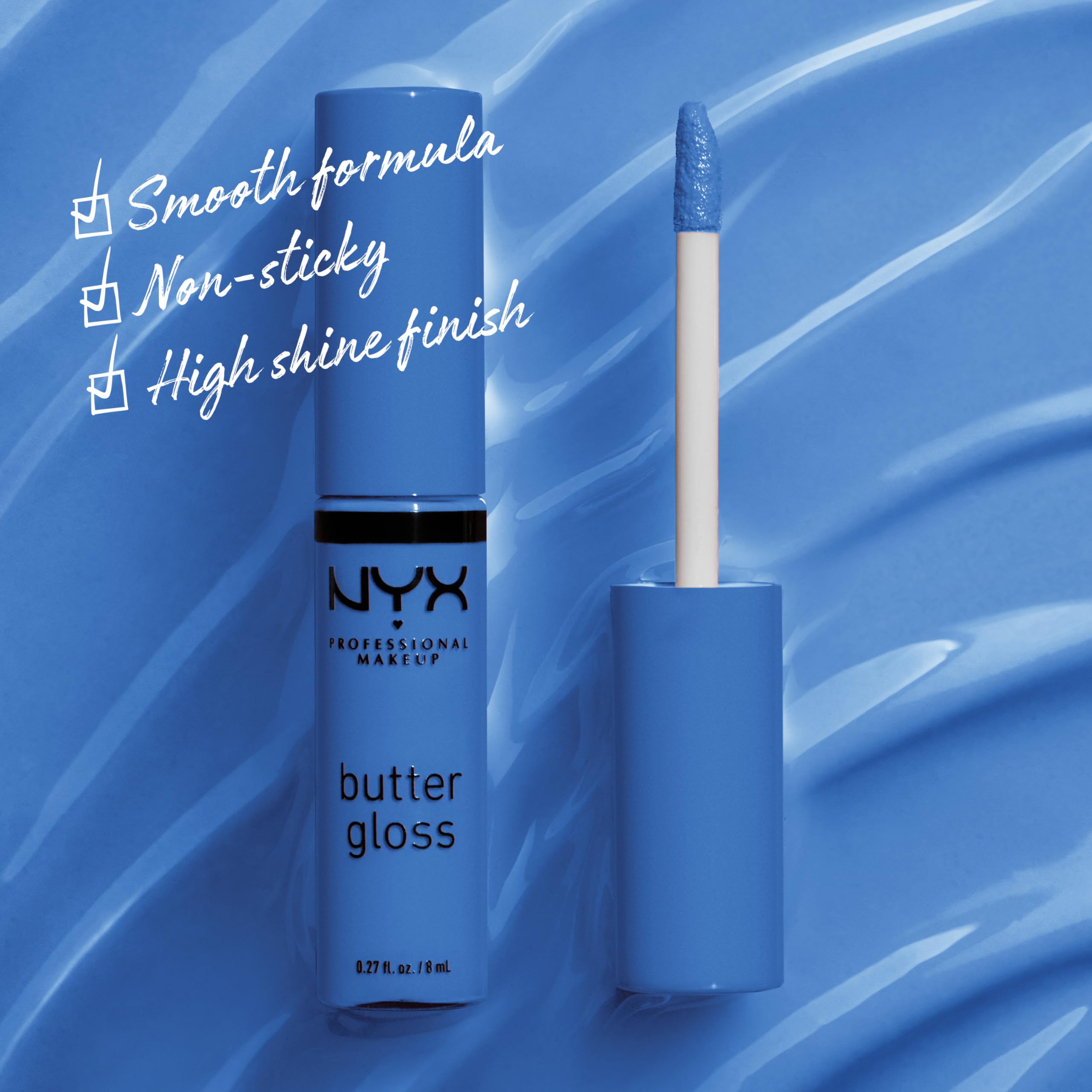 Aplicador de NYX Butter Gloss para una aplicación suave y precisa.