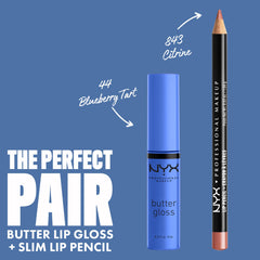 Brillo sedoso de NYX Butter Gloss sin sensación pegajosa.
