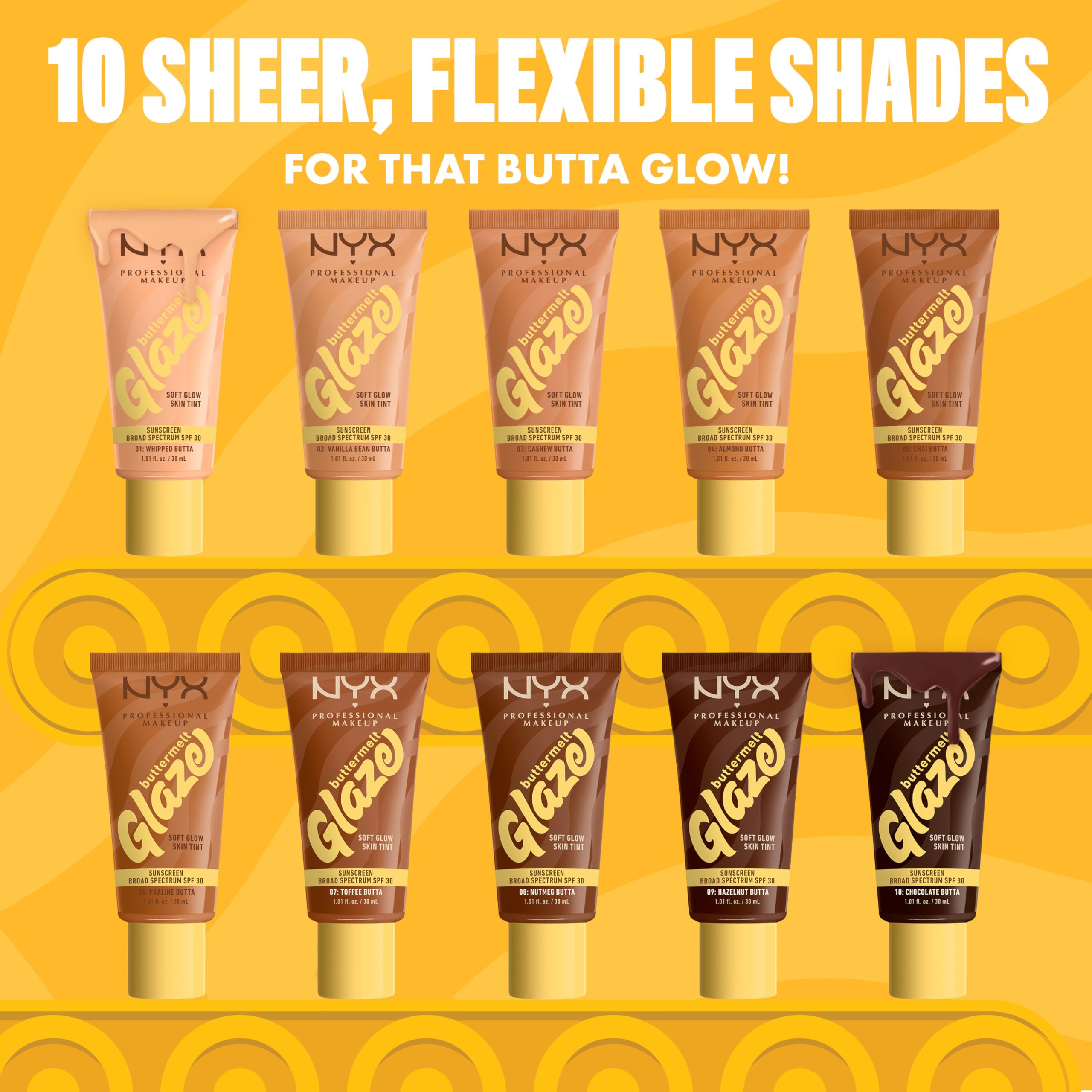 NYX Buttermelt Glaze cruelty-free and PETA certified packaging in lifestyle shot
