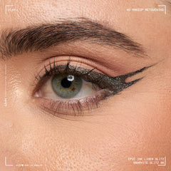 NYX Epic Ink Glitz Liner on skin during a 24-hour wear test.