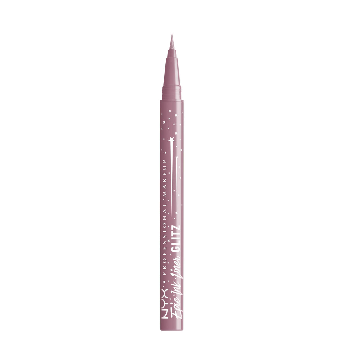 NYX Epic Ink Glitz Liner closeup highlighting Shimmer Stitch shimmer for saturated lines