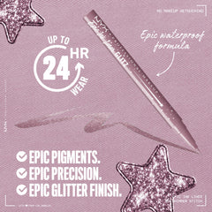 NYX Epic Ink Glitz Liner waterproof wear test shows long-lasting shimmer