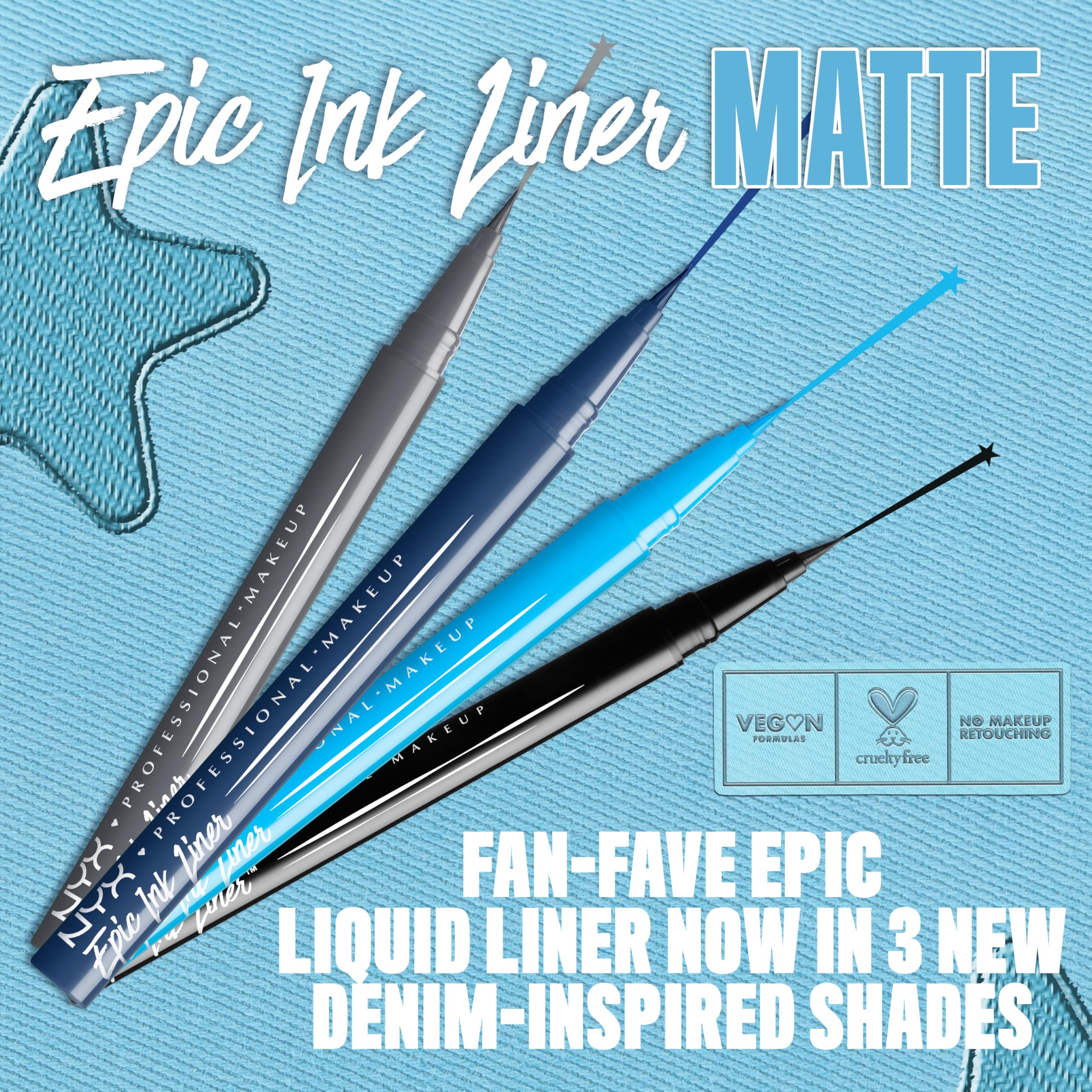 NYX Epic Ink Liner precision tip demonstrates easy one stroke control.
