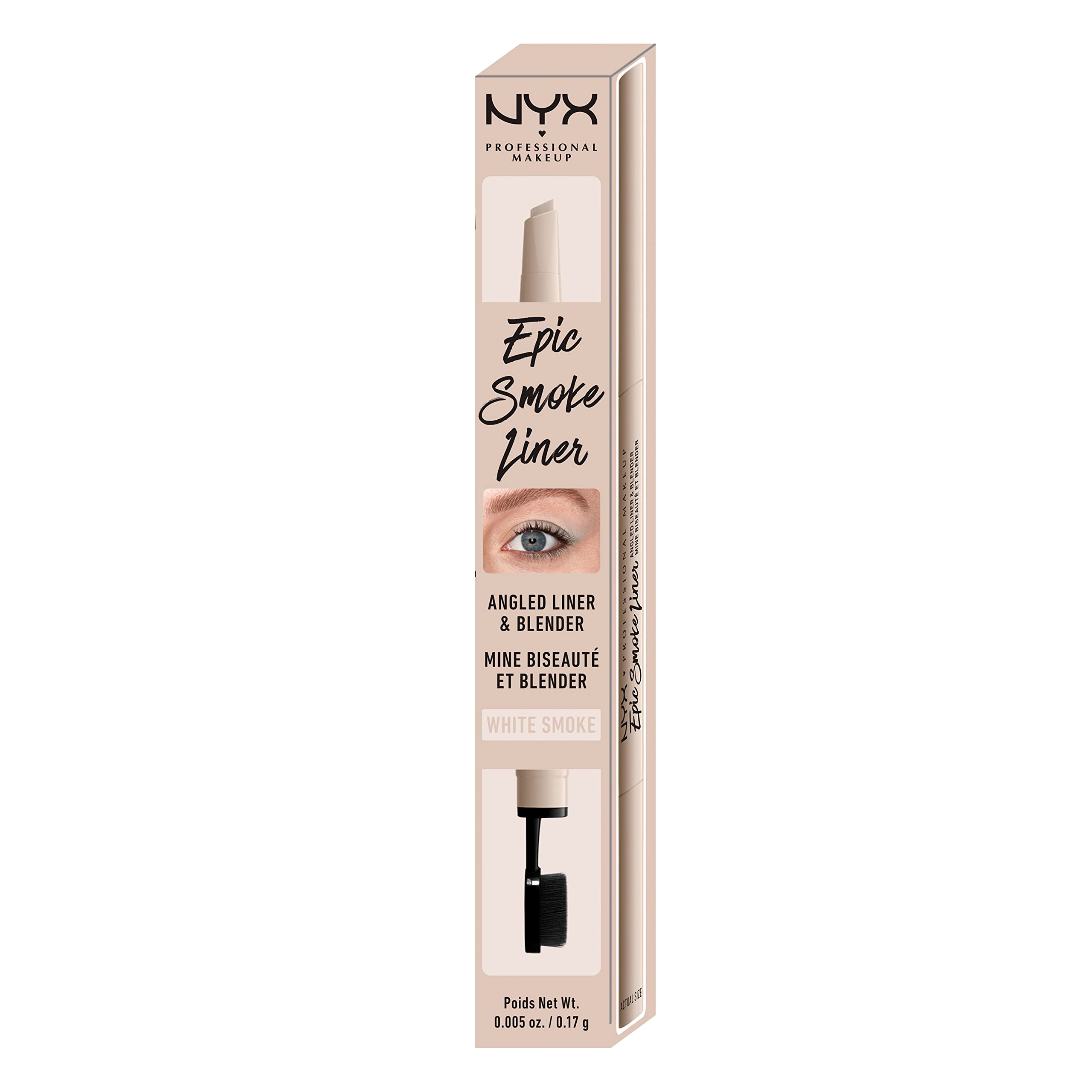 NYX Epic Smoke Liner inner corner highlight with White Smoke shade.