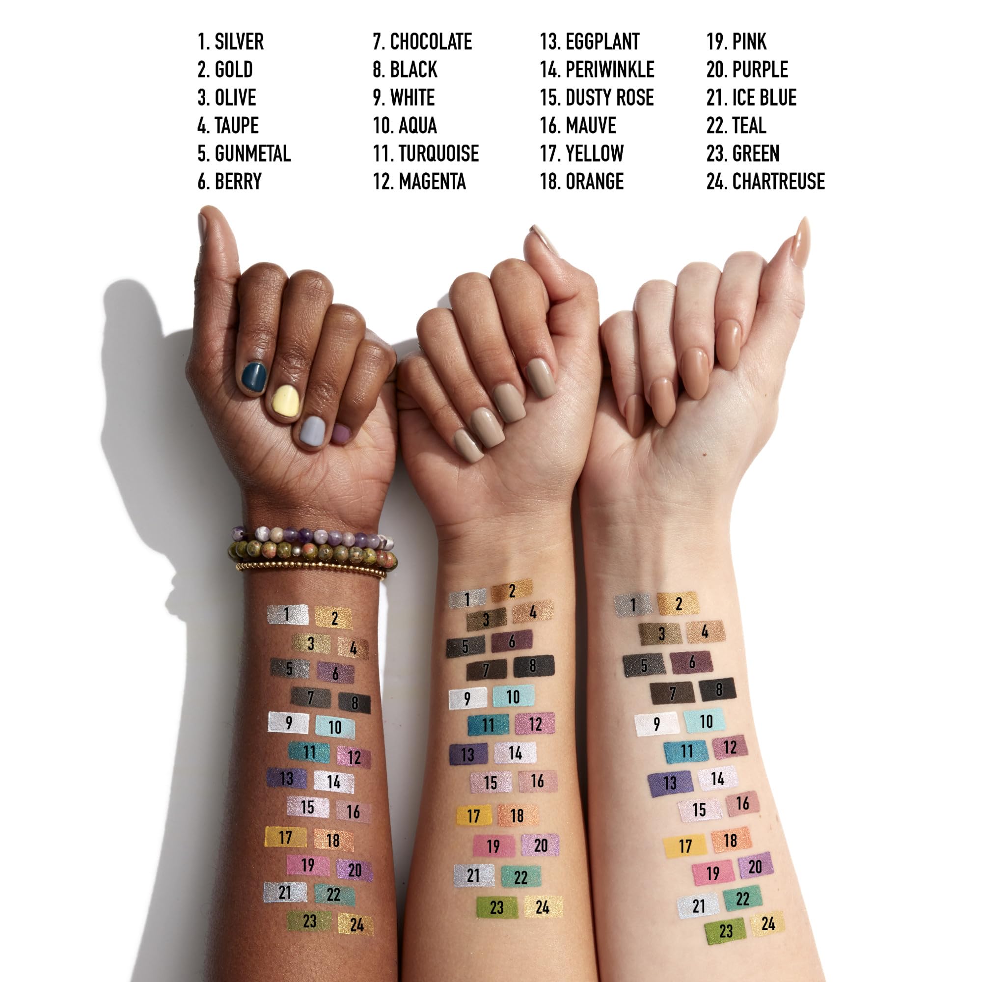 NYX Epic Wear Liner Stick Silver Lining eyelid application for bold graphic looks.