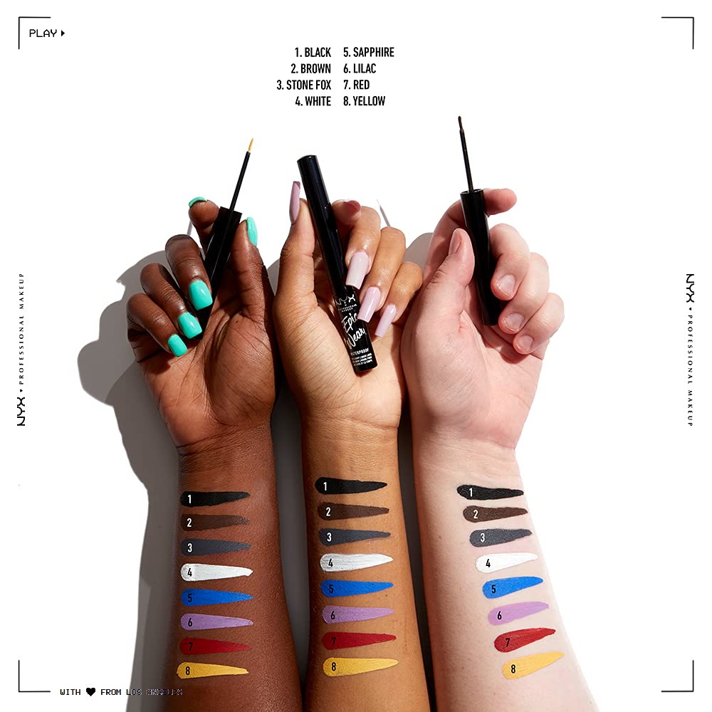 NYX Epic Wear Liquid Liner Stone Fox body-art-use enables versatile creativity.