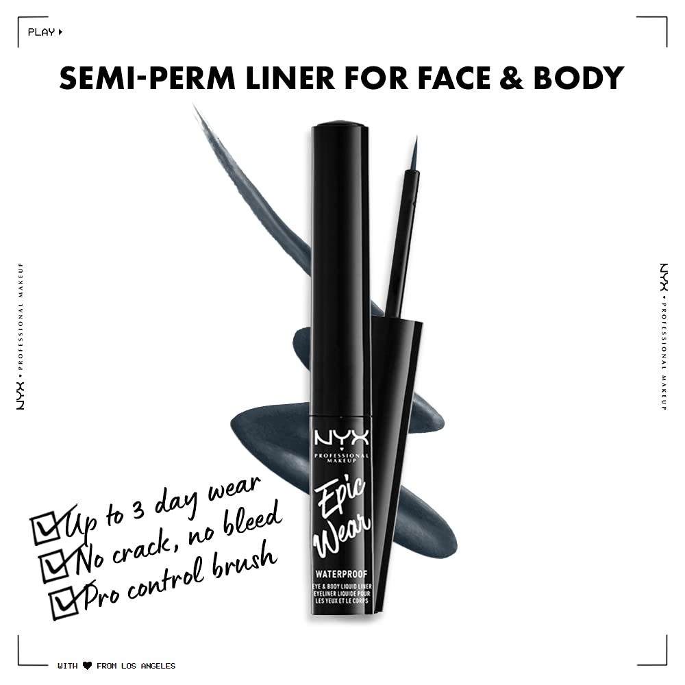 NYX Epic Wear Liquid Liner Stone Fox waterproof finish resists smudge.