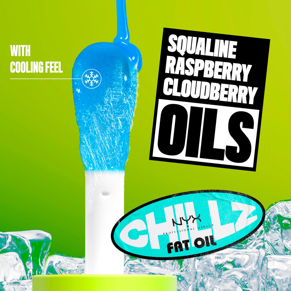NYX Fat Oil Chillz 12-hour hydration helps lips stay nourished.