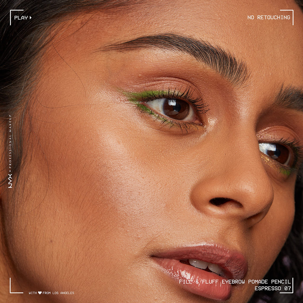 NYX Fill and Fluff Pencil builds pigment for defined arches