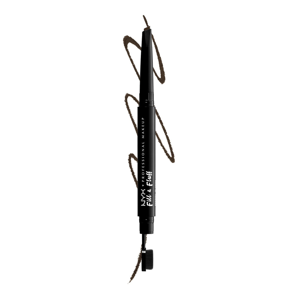 NYX Fill and Fluff Espresso teardrop tip delivers precise brow hairs