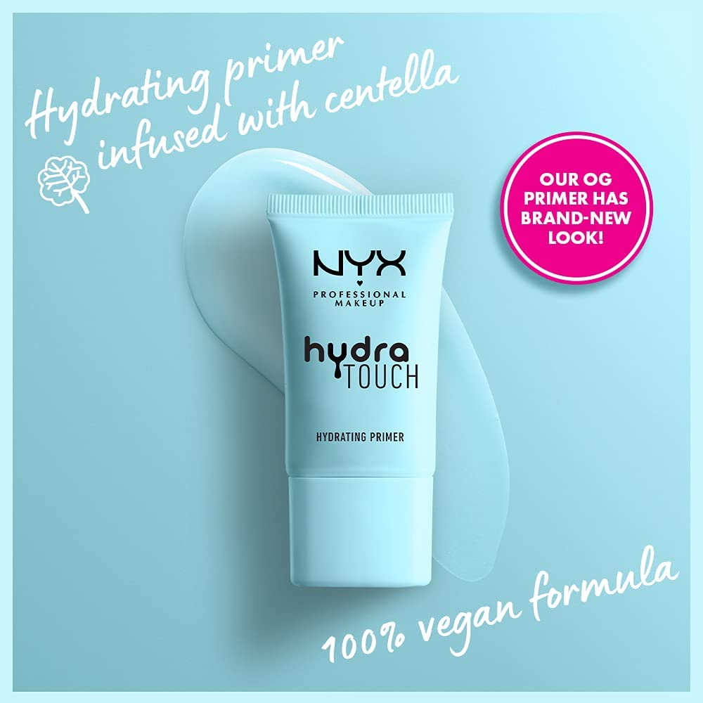 NYX Hydra Touch Primer pump dispensing lightweight hydration for makeup prep