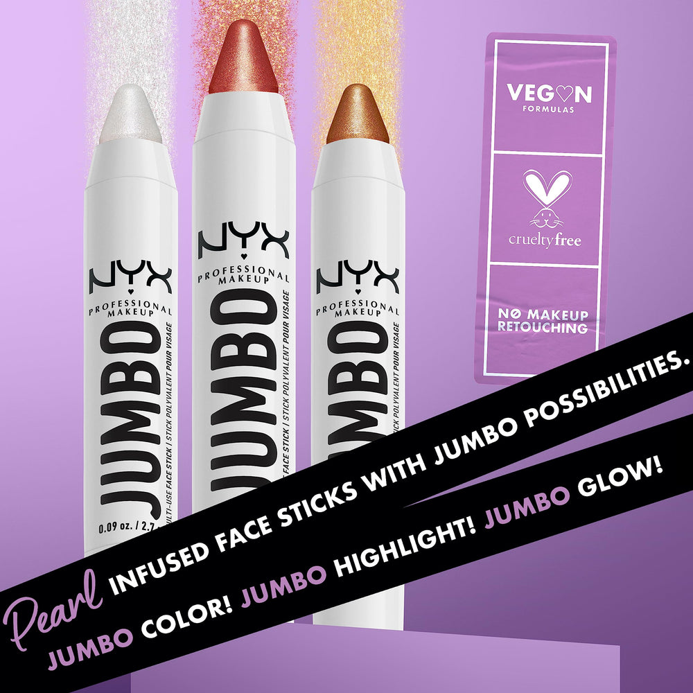NYX Jumbo Multi-Use Face Sticks Lemon Meringue cruelty-free beauty option.