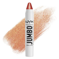 NYX Jumbo Multi-Use Face Sticks Lemon Meringue twist-up application for precise highlighting.