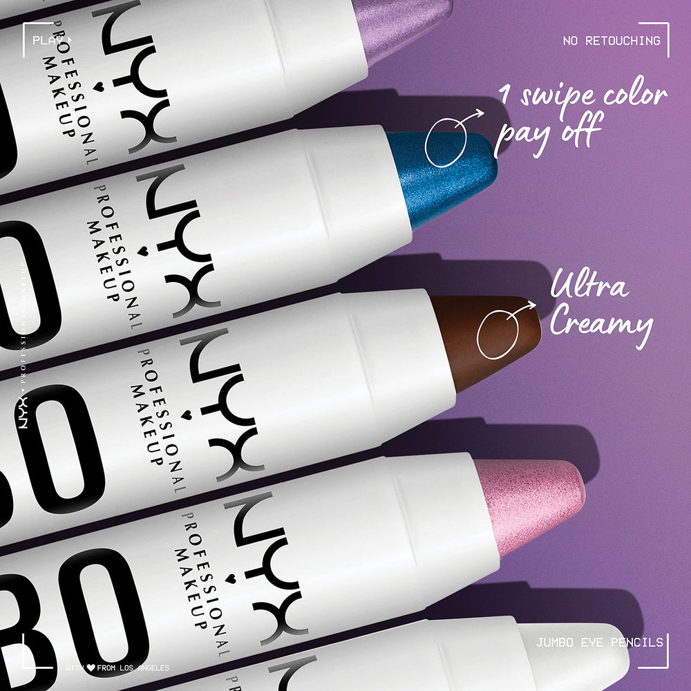 NYX Jumbo Lapiz Ojos sombra y delineado cremosos para un resultado intenso.
