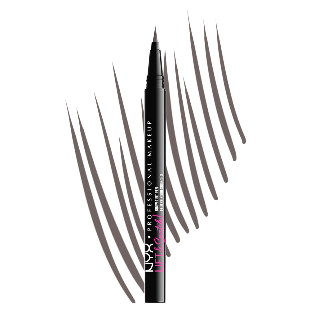 NYX Lift & Snatch Eyebrow Tint Pen application stroke creates natural hair-like brow lines