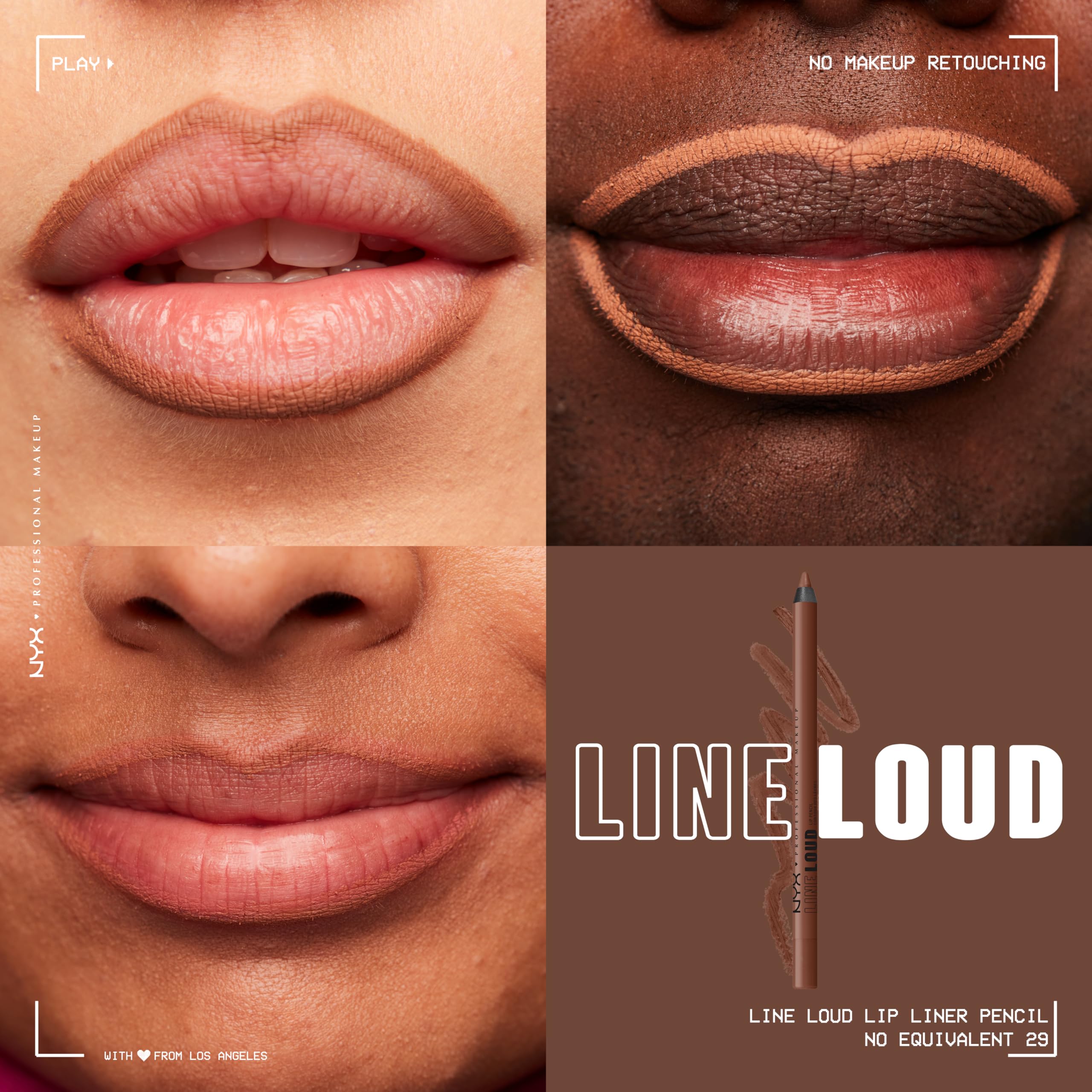 NYX Line Loud Lip Liner pencil-tip detail for precise, feather-free shaping