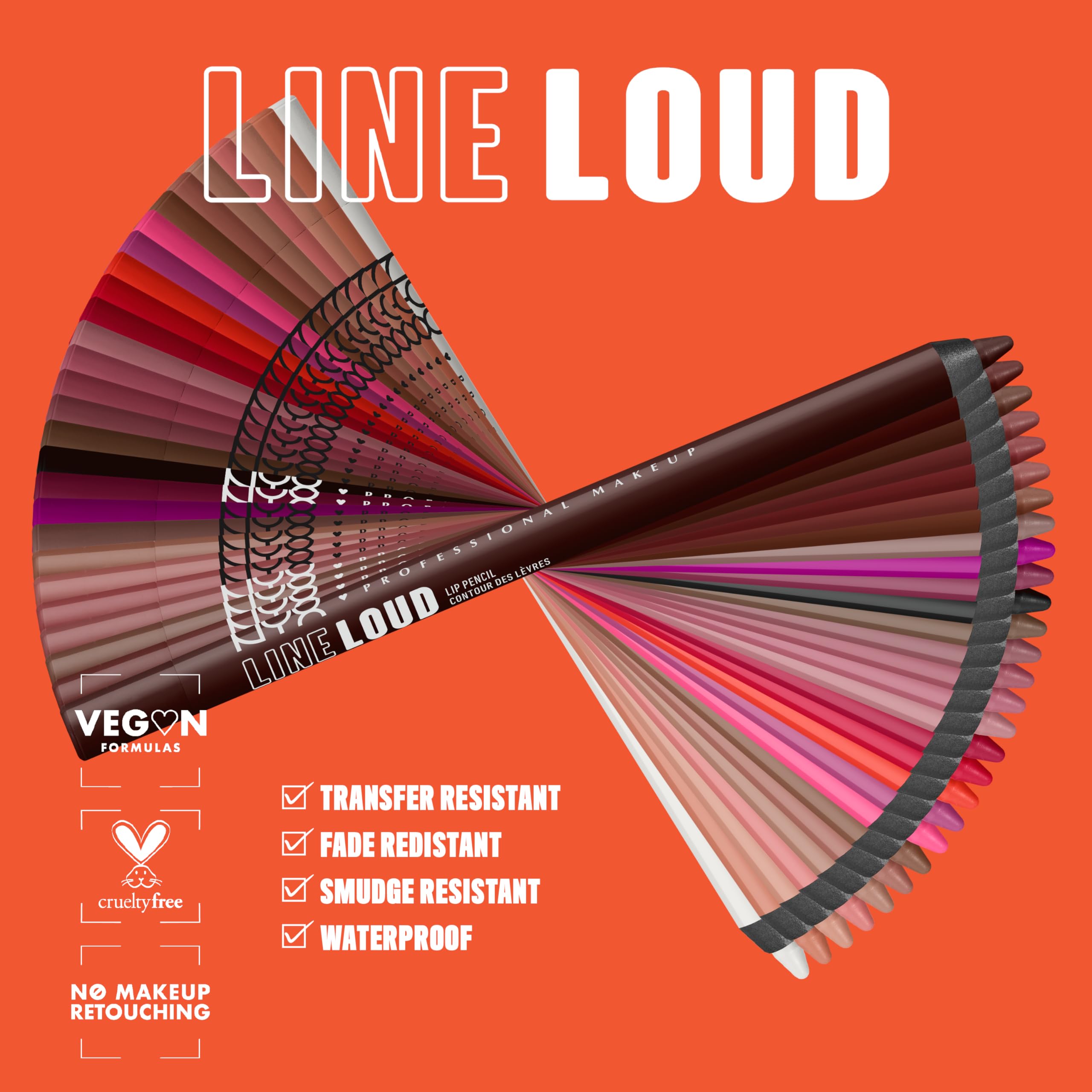 NYX Line Loud Lip Liner swatches reveal rich pigment and long-lasting payoff