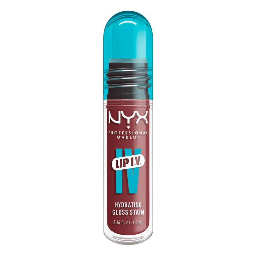 NYX Lip IV Hydrating Glossy Lip Stain wet shine finish for instant lip glam.