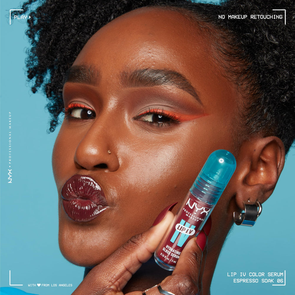 NYX Lip IV premium packaging display with product name visible.