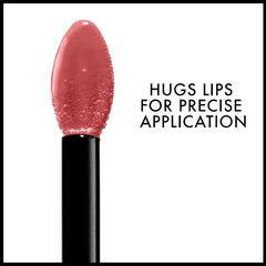 NYX Lip Lingerie XXL lip application on lips shows full-coverage color.