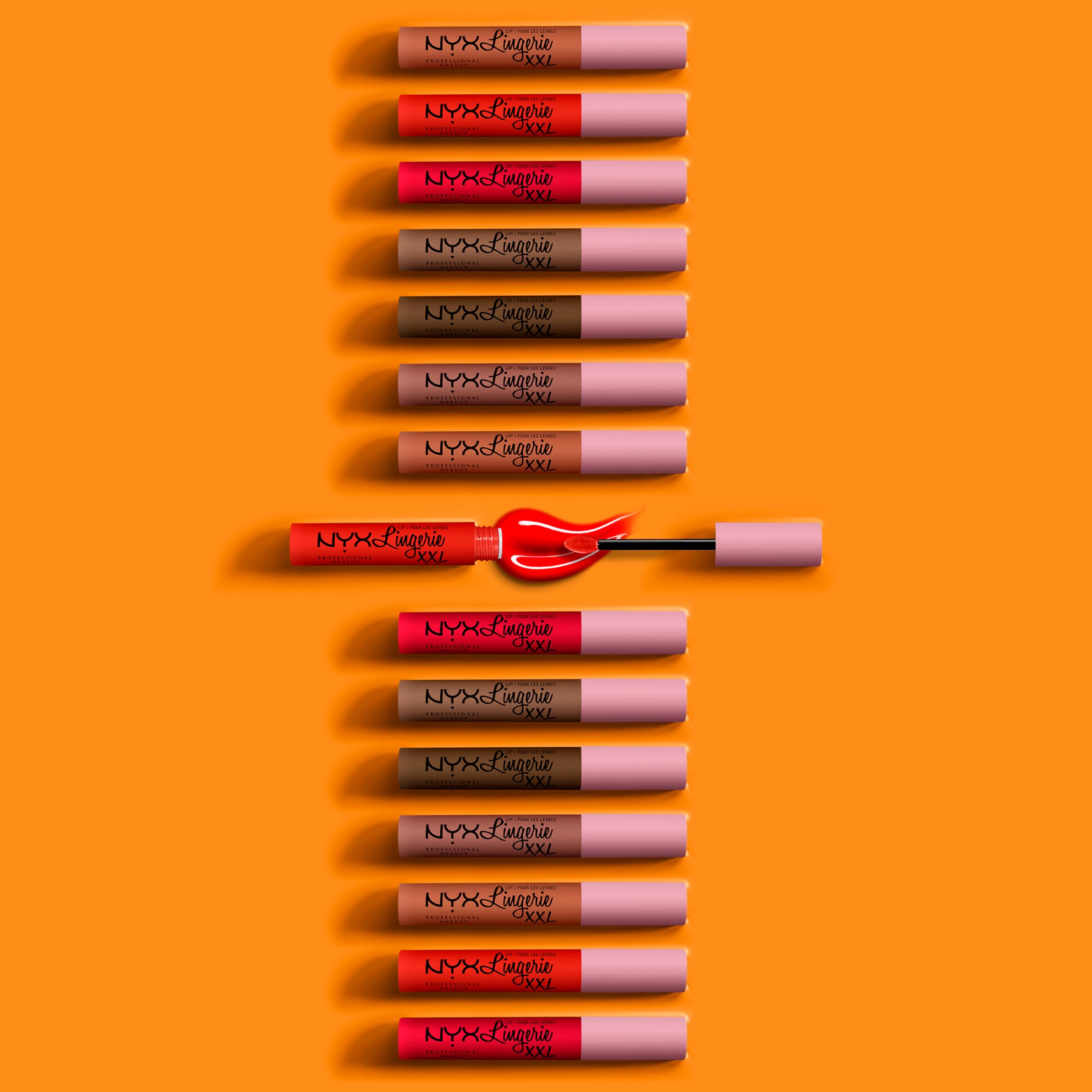 NYX Lip Lingerie XXL on lips demonstrates long-wear potential for busy days