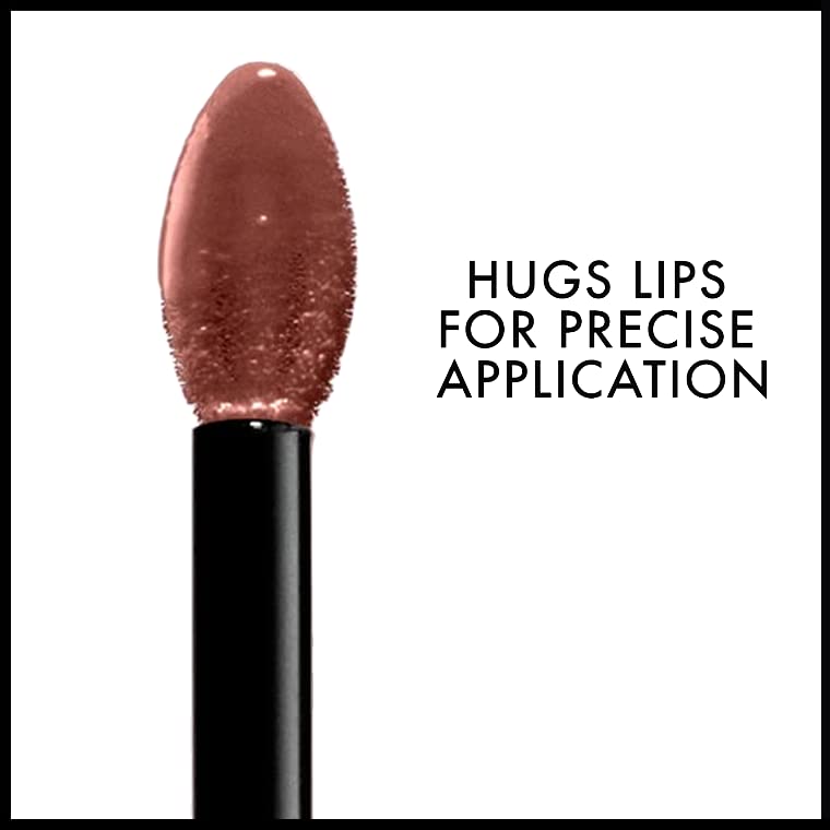 NYX Lip Lingerie XXL Matte Low Cut application shot with brush for precise shaping.