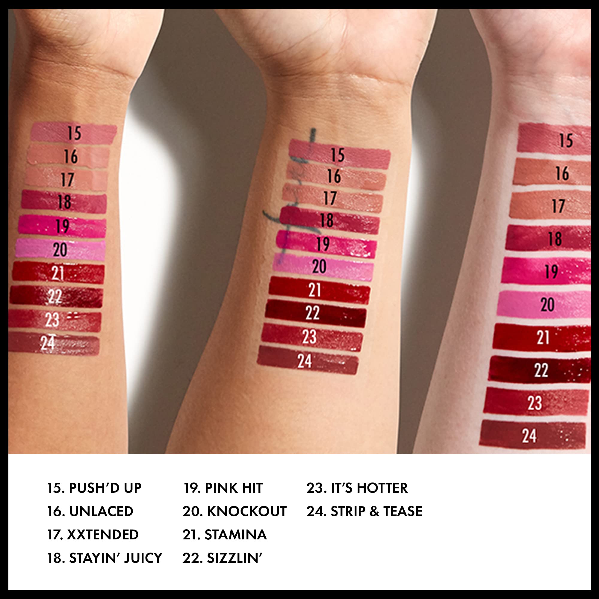 NYX Lip Lingerie XXL Matte Low Cut wear-time example suggests long-lasting color.