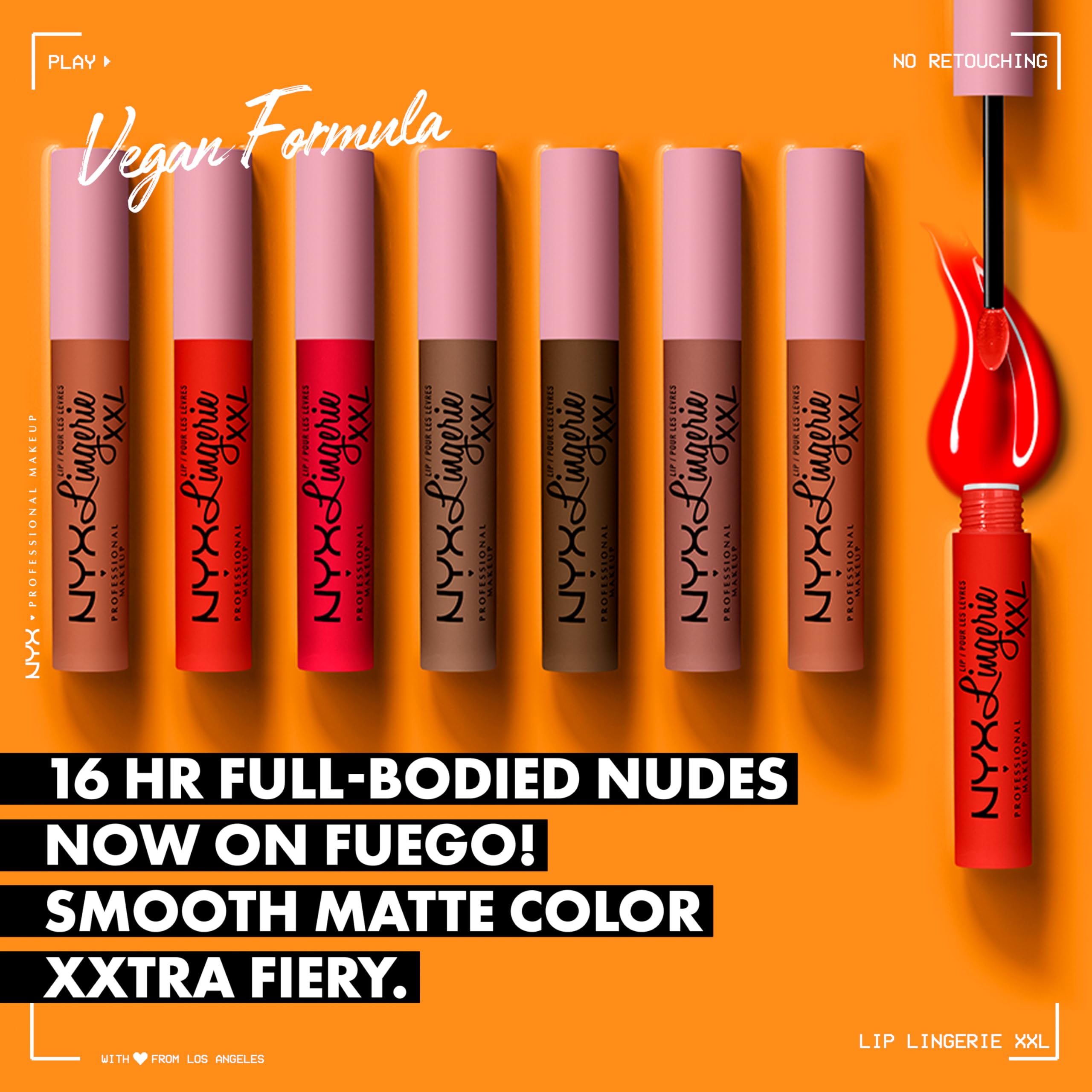 NYX Lip Lingerie XXL swatch on arm reveals rich nude pigment for versatile looks