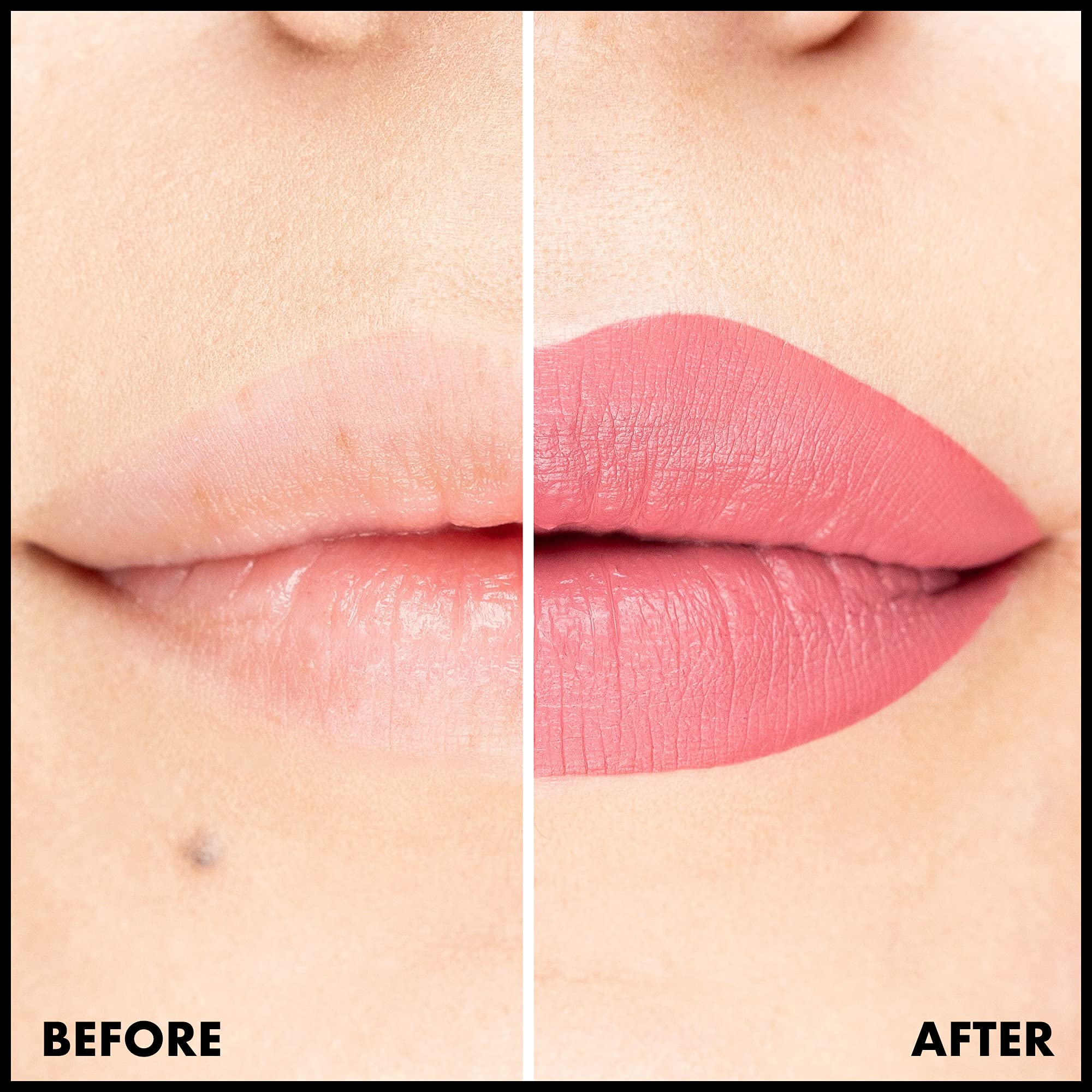 Soft matte finish of NYX Lip Lingerie XXL on the lips for comfortable wear.