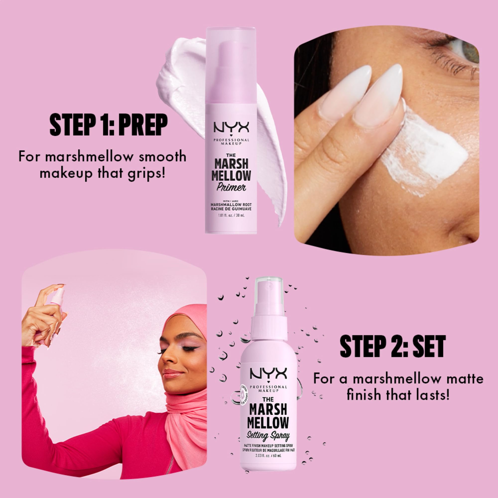 NYX Marshmellow Smoothing Primer smooth-canvas close-up shows blurring of texture.