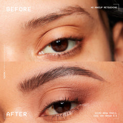 NYX Micro Brow Pencil precise fill targets sparse areas for fuller brows.