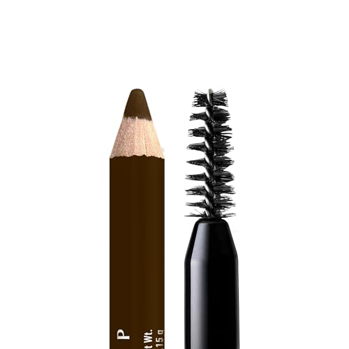 Vegan formula badge on NYX Powder Louder Brow Pencil Ash Brown communicates ethical choice.