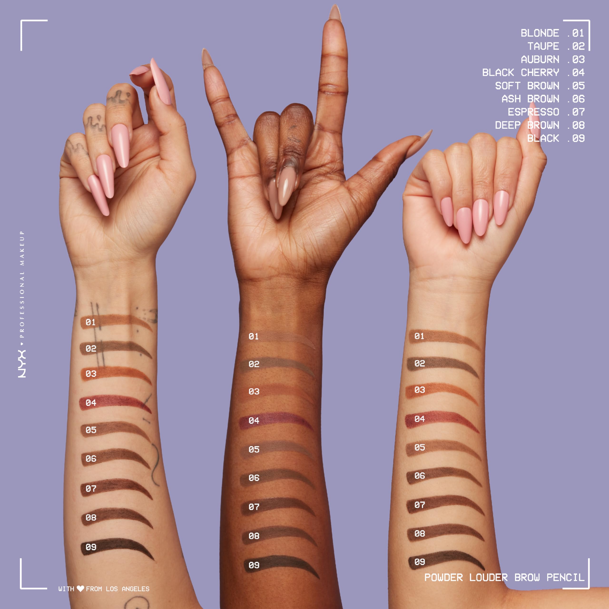 NYX Powder Louder Brow Pencil Espresso packaging captures sleek, travel-friendly design