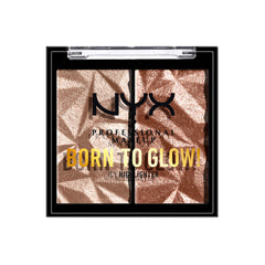 NYX Born To Glow Icy Highlighter Duo high-key-flex compact reveals ultra-reflective glow