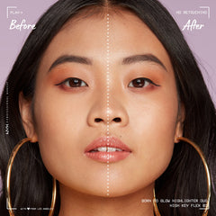 NYX Born To Glow Icy Highlighter Duo layered look creates ultra-bling on features