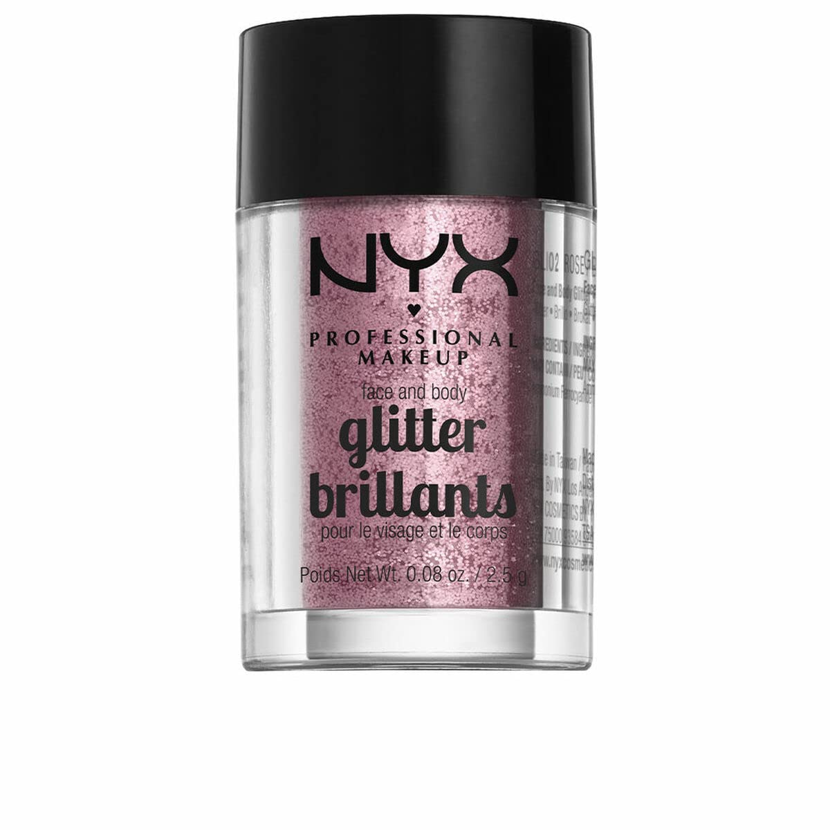 NYX PROFESSIONAL MAKEUP brillo facial y corporal rosa para resaltar la piel.