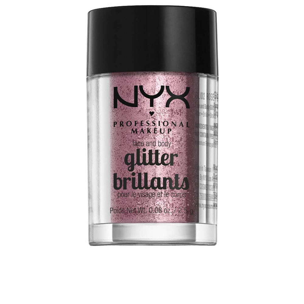 NYX PROFESSIONAL MAKEUP brillo facial y corporal rosa para resaltar la piel.