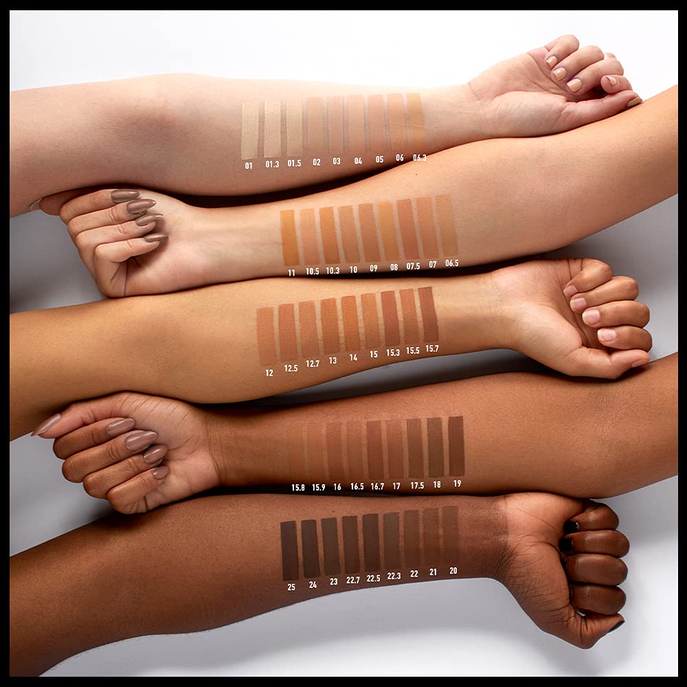 NYX Can't Stop Won't Stop foundation packaging shows easy pump for quick, precise application.