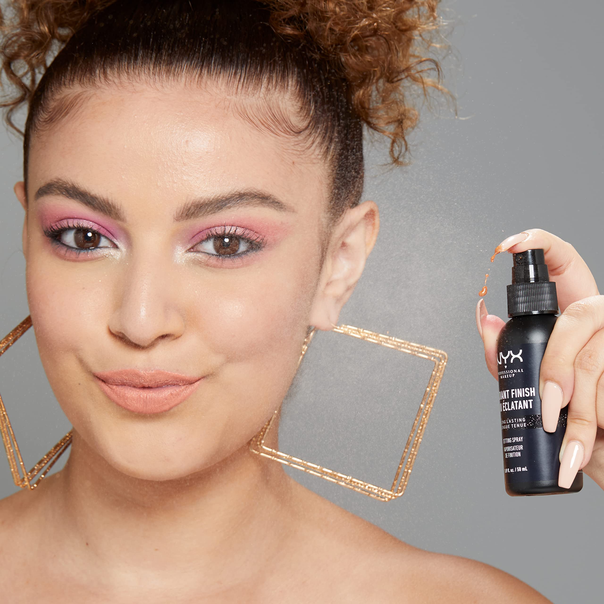 Cruelty-free and vegan branding on NYX Radiant Finish packaging