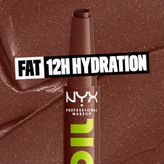 NYX Fat Oil Slick Click 12-shades swatches highlights shade range.