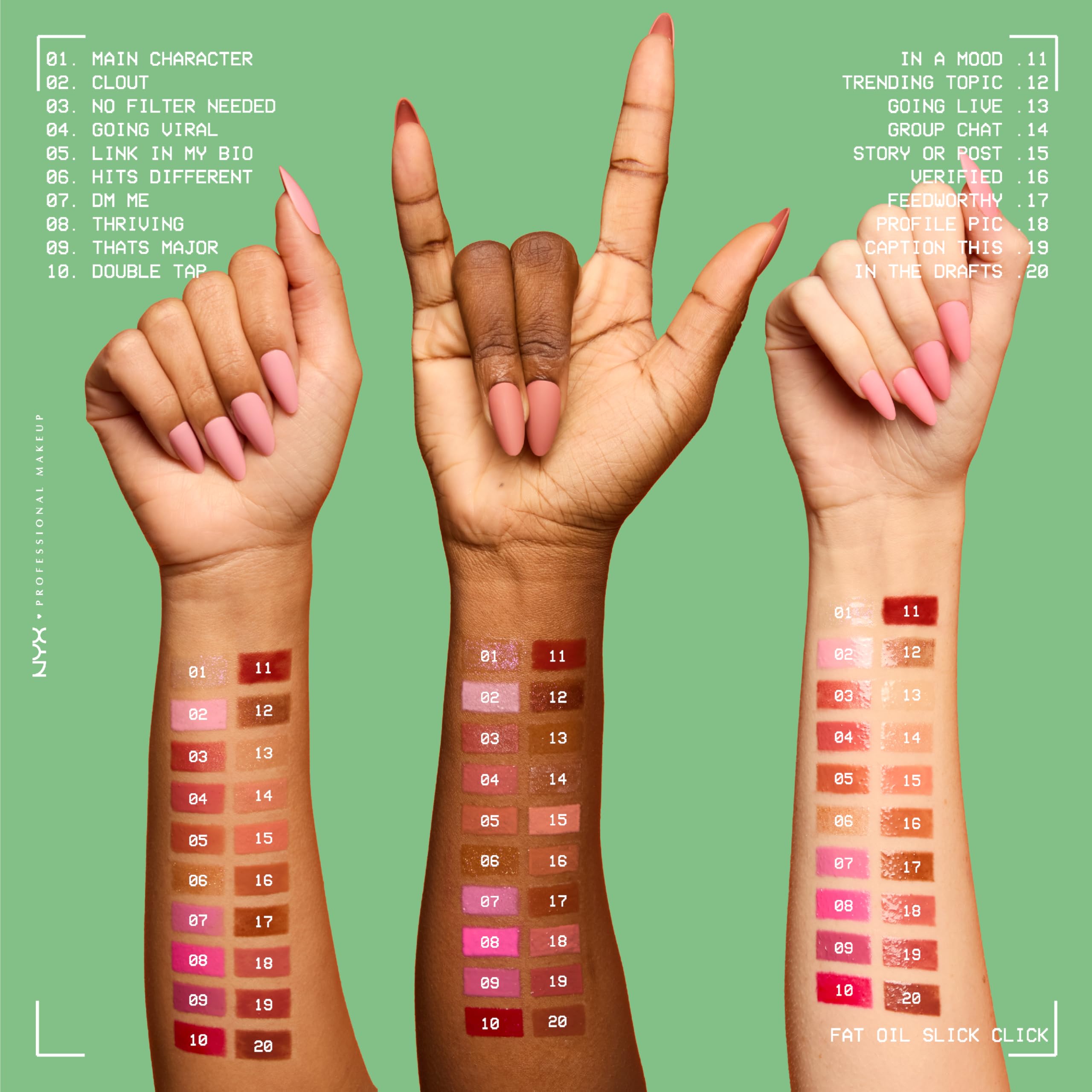NYX Professional Makeup Fat Oil Slick Click cruelty-free symbol.