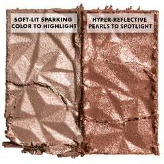 NYX Born To Glow Icy Highlighter Duo hyper-reflective pearl shade delivers luminous highlighting