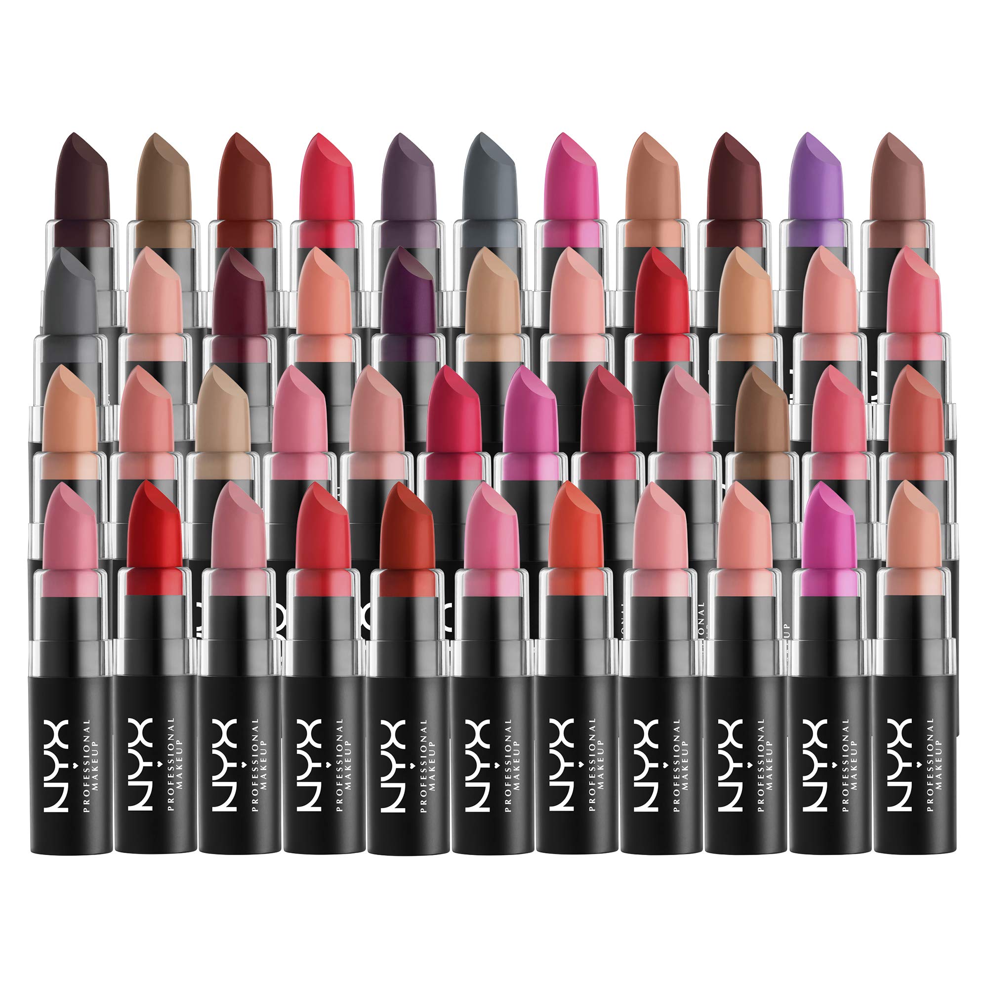 NYX Matte Lipstick Pale Pink on skin demonstrates long-lasting color.