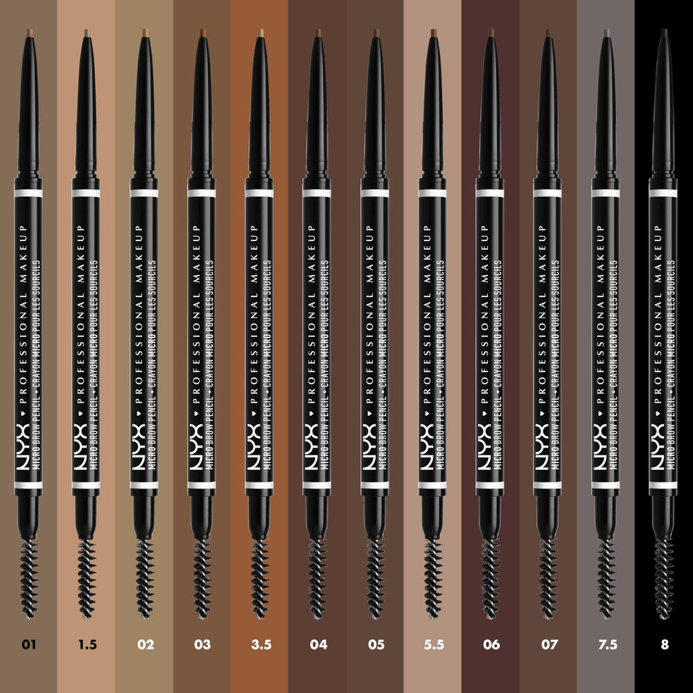 NYX Professional Makeup Micro Brow Pencil vegan waterproof formula lasts all day.