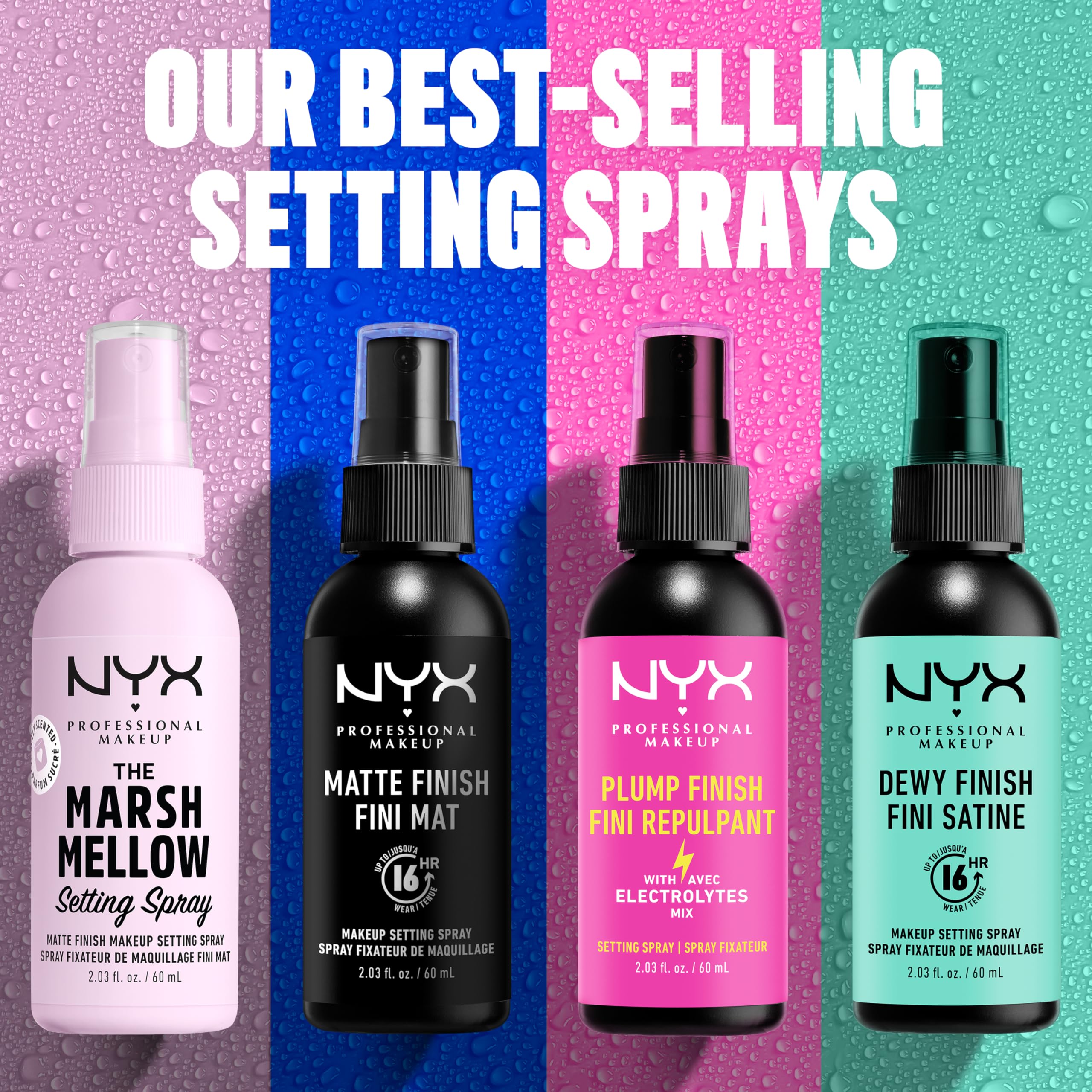 Studio shot of NYX Radiant Finish bottle with soft lighting glow