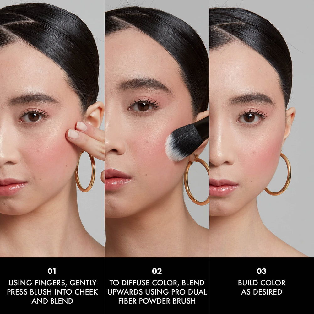 Swatch reveals natural-looking Coralicious finish on cheekbone