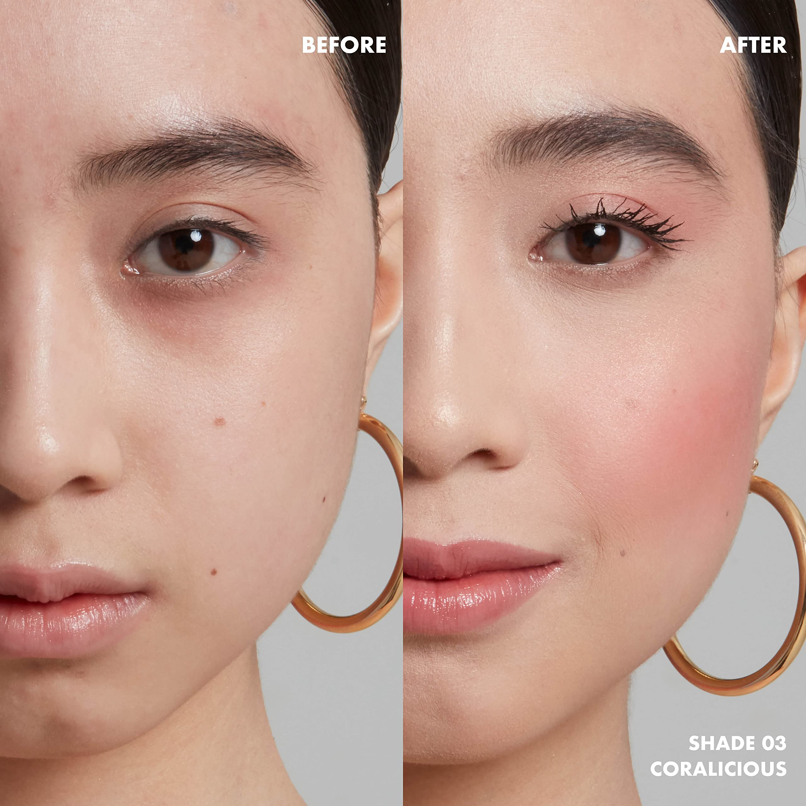 Vegan formula of NYX Sweet Cheeks Soft Cheek Tint shown on model