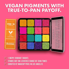 NYX palette close-up highlighting matte satin metallic textures for versatile looks